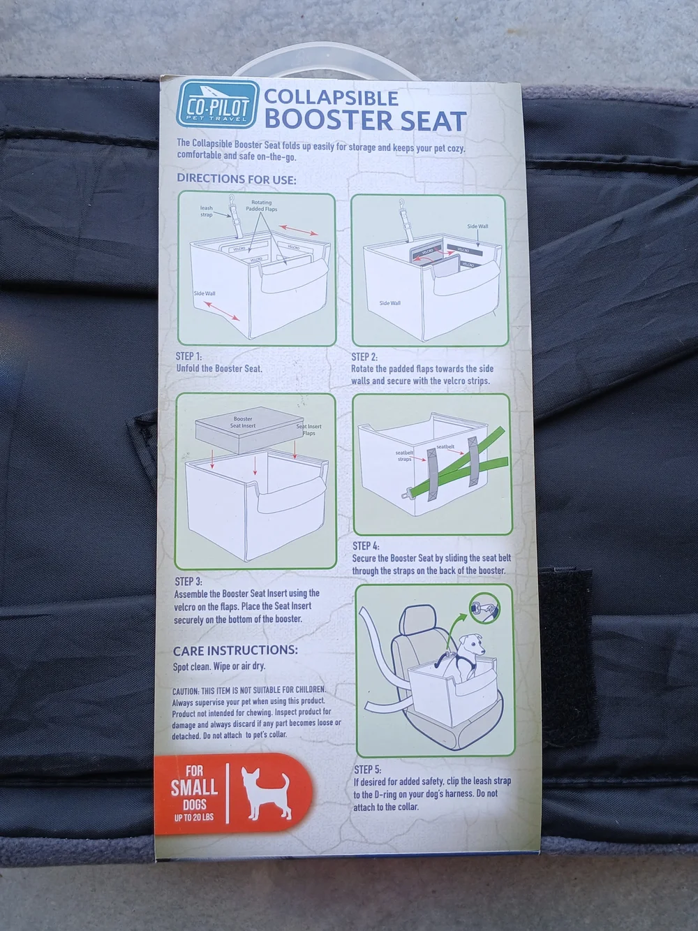 Collapsible Booster Seat for Small Dogs - Gray